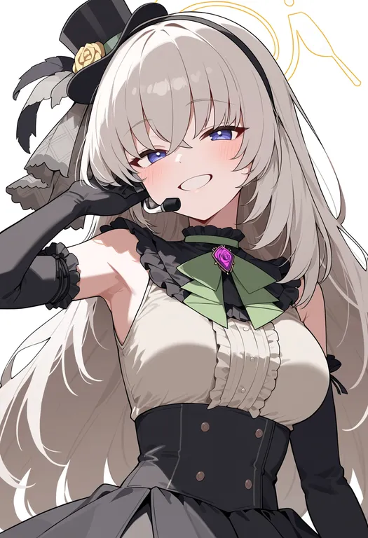 masterpiece, best quality, score_7, safe, sakurako (idol) (blue archive), blue archive, solo, upper body… — by k3scat, made with ComfyUI