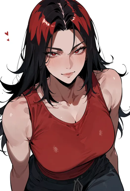 masterpiece, best quality, score_7, safe, vox akuma, solo, upper body, simple background — by k3scat, made with ComfyUI
