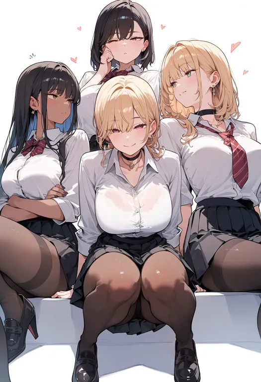 masterpiece, best quality, score_7, safe, group profile, 1girl — by k3scat, made with ComfyUI