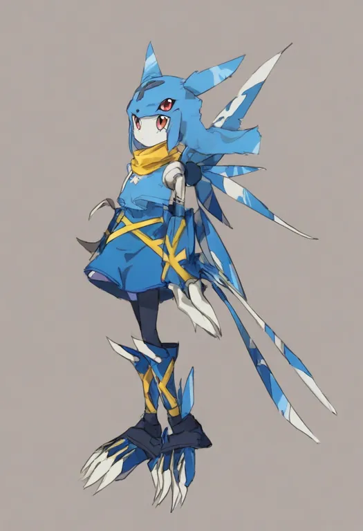 masterpiece, best quality, general, digimon (creature), 1girl, solo, simple background — by k3scat, made with ComfyUI
