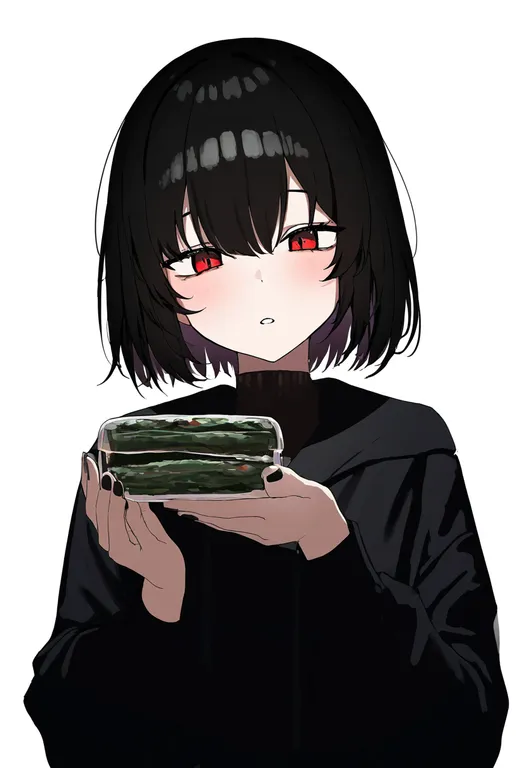 masterpiece, best quality, newest, absurdres, highres, safe, terrine_(food), 1girl, solo, upper_body, simple_background — by k3scat, made with ComfyUI