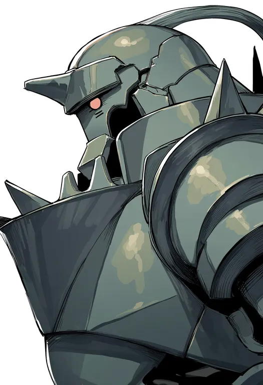 masterpiece, best quality, score_7, safe, alphonse elric, solo, upper body, simple background — by k3scat, made with ComfyUI