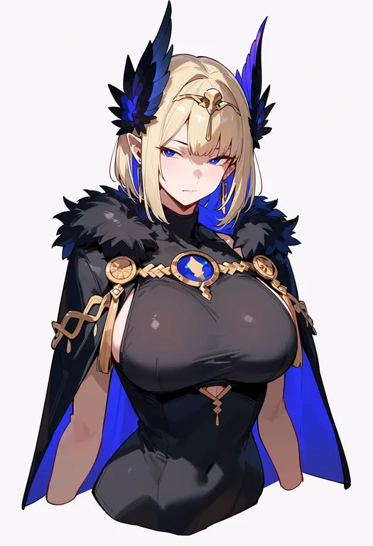 masterpiece, best quality, score_7, safe, circe (fate), solo, upper body, simple background — by k3scat, made with ComfyUI