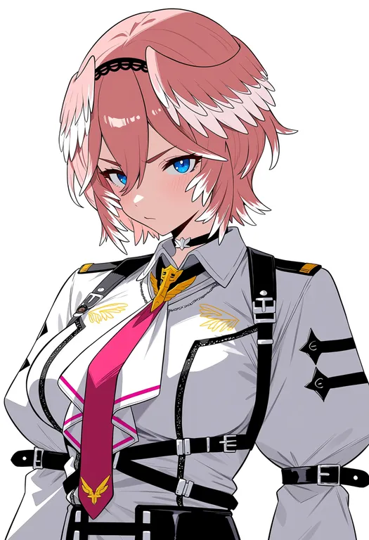 masterpiece, best quality, score_7, safe, takane lui (1st costume), solo, upper body, simple background — by k3scat, made with ComfyUI