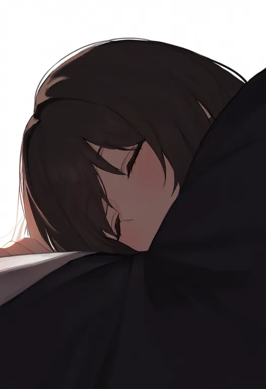 masterpiece, best quality, newest, absurdres, highres, safe, sleeping_on_person, 1girl, solo, simple_background — by k3scat, made with ComfyUI