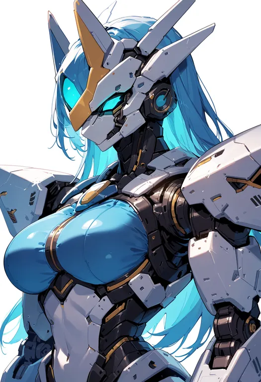 masterpiece, best quality, score_7, safe, mecha-drago, solo, upper body, simple background — by k3scat, made with ComfyUI