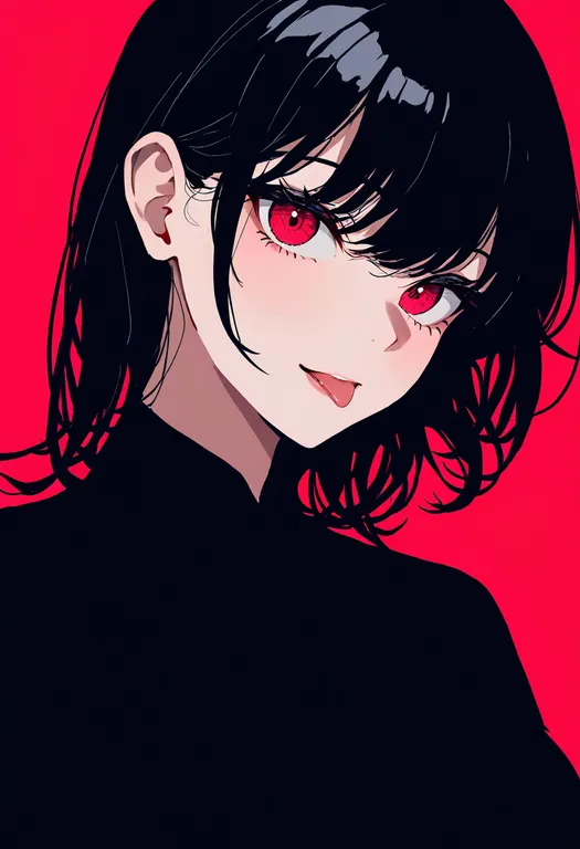 masterpiece, best quality, newest, absurdres, highres, safe, licking_lips, 1girl, solo, simple_background — by k3scat, made with ComfyUI