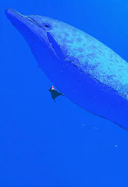 masterpiece, best quality, newest, absurdres, highres, safe, whale, 1girl, solo, simple_background — by k3scat, made with ComfyUI