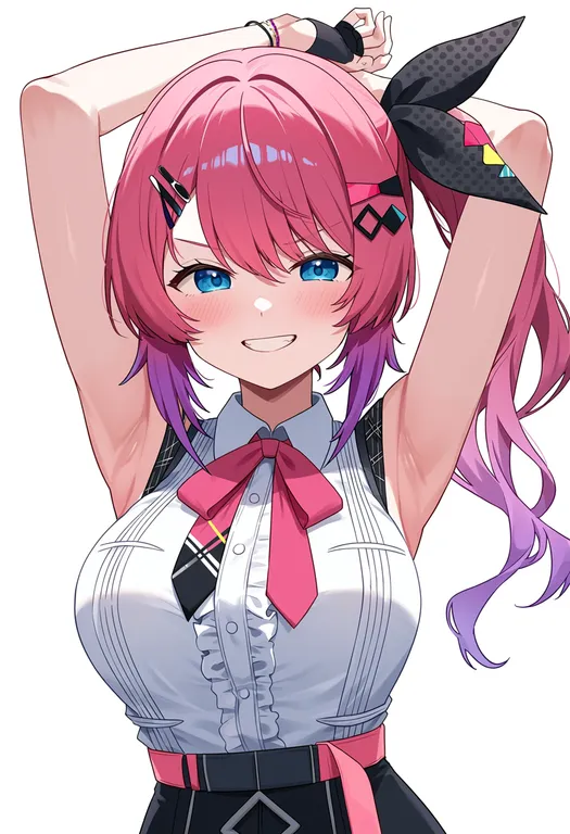 masterpiece, best quality, score_7, safe, kuramochi meruto, solo, upper body, simple background — by k3scat, made with ComfyUI