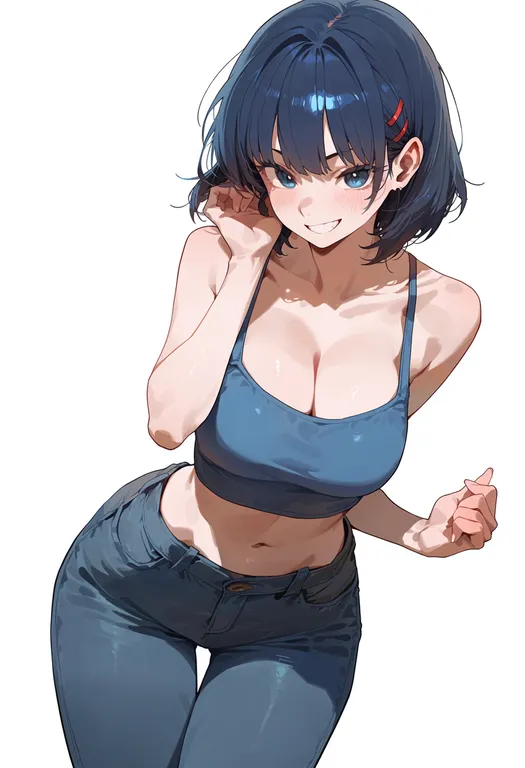 masterpiece, best quality, score_7, safe, hayate (series), solo, simple background — by k3scat, made with ComfyUI
