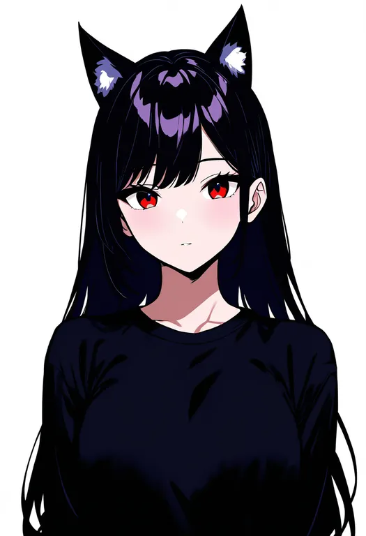 masterpiece, best quality, newest, absurdres, highres, safe, ears_visible_through_hair, 1girl, solo, simple_background — by k3scat, made with ComfyUI
