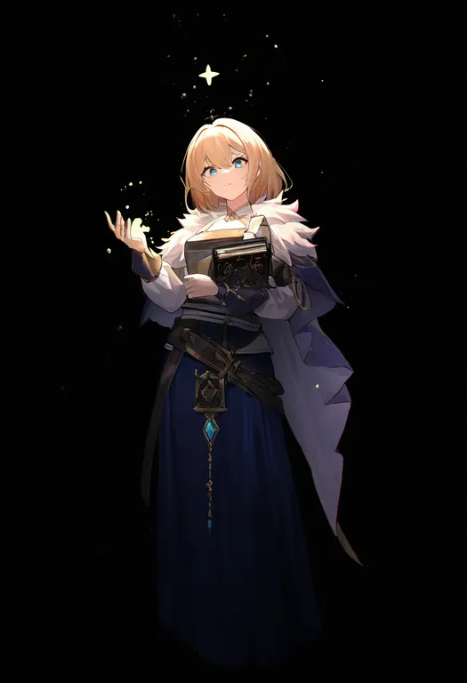 masterpiece, best quality, newest, absurdres, highres, safe, grimoire, 1girl, solo, simple_background — by k3scat, made with ComfyUI