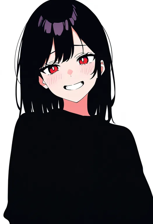 masterpiece, best quality, newest, absurdres, highres, safe, nervous_smile, 1girl, solo, simple_background — by k3scat, made with ComfyUI