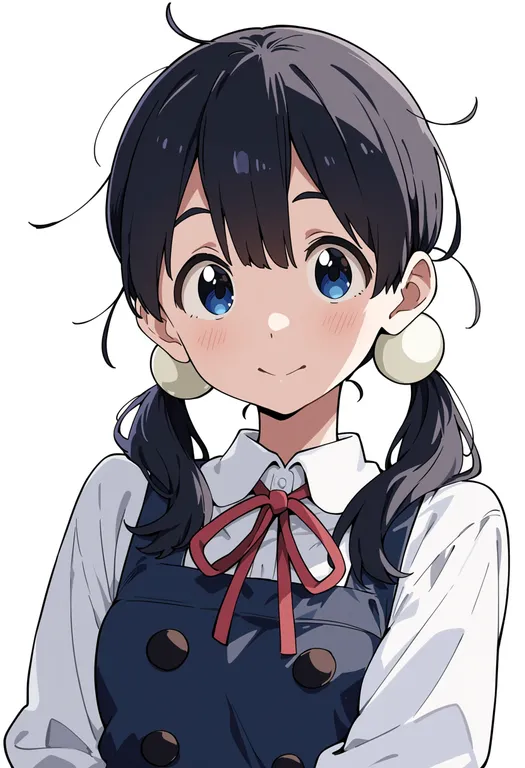 masterpiece, best quality, score_7, safe, kitashirakawa tamako, solo, upper body, simple background — by k3scat, made with ComfyUI