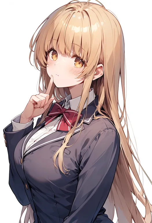 masterpiece, best quality, score_7, safe, shiina mahiru (otonari no tenshi-sama), solo, upper body, simple background — by k3scat, made with ComfyUI