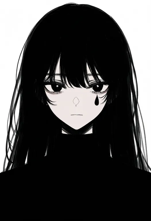 masterpiece, best quality, newest, absurdres, highres, safe, teardrop_tattoo, 1girl, solo, simple_background — by k3scat, made with ComfyUI