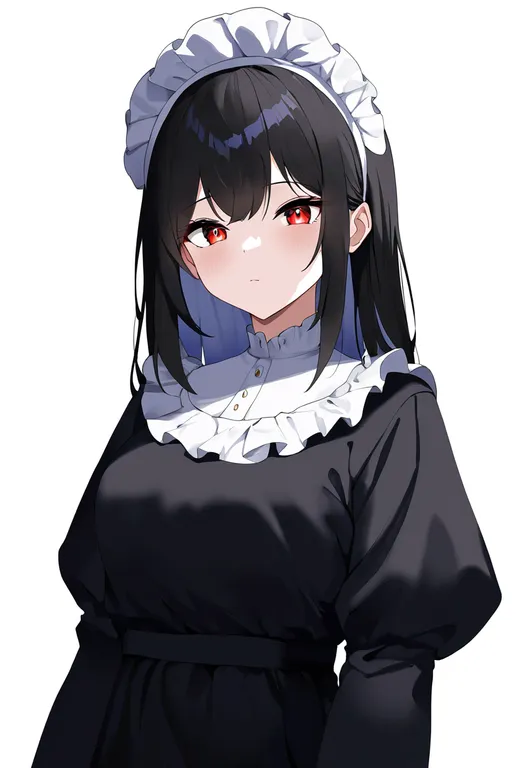 masterpiece, best quality, newest, absurdres, highres, safe, white_headdress, 1girl, solo, simple_background — by k3scat, made with ComfyUI