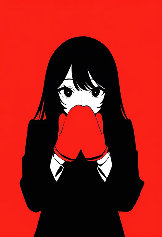 masterpiece, best quality, newest, absurdres, highres, safe, red_mittens, 1girl, solo, simple_background — by k3scat, made with ComfyUI