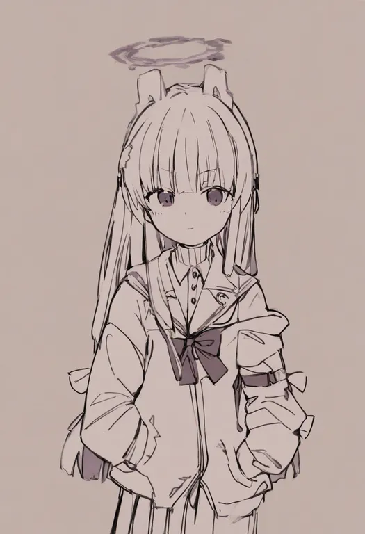 masterpiece, best quality, general, adjusting clothes, 1girl, solo, simple background — by k3scat, made with ComfyUI