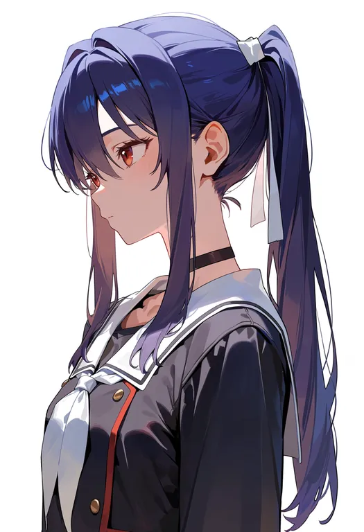 masterpiece, best quality, score_7, safe, kanzaki souma, solo, upper body, simple background — by k3scat, made with ComfyUI