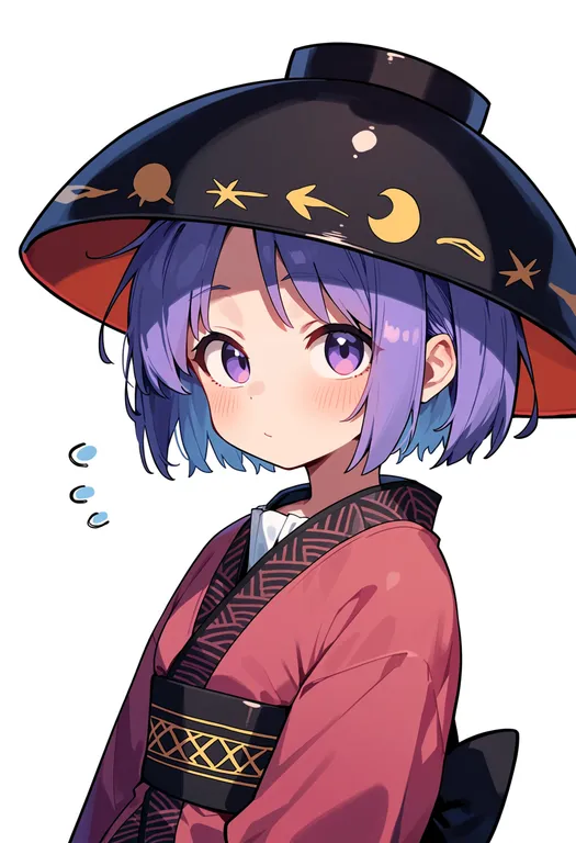 masterpiece, best quality, score_7, safe, sukuna shinmyoumaru, touhou, solo, upper body, simple background — by k3scat, made with ComfyUI