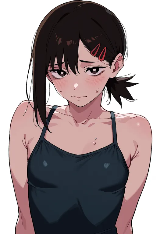 masterpiece, best quality, score_7, safe, higashiyama kobeni, solo, upper body, simple background — by k3scat, made with ComfyUI