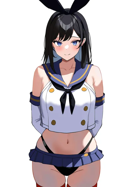 masterpiece, best quality, newest, absurdres, highres, safe, shimakaze_(kancolle)_(cosplay), 1girl, solo… — by k3scat, made with ComfyUI