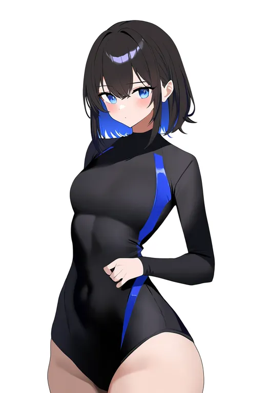 masterpiece, best quality, newest, absurdres, highres, safe, multicolored_leotard, 1girl, solo, simple_background — by k3scat, made with ComfyUI