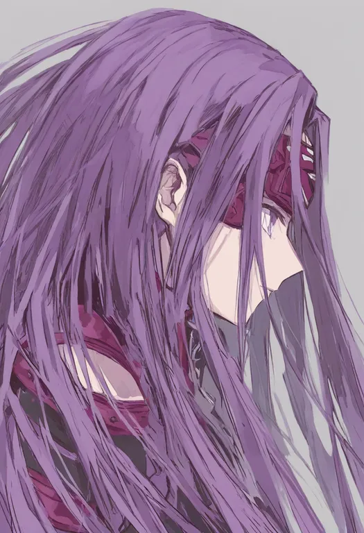 masterpiece, best quality, general, medusa (fate/stay night), fate/stay night, solo, upper body, simple background — by k3scat, made with ComfyUI