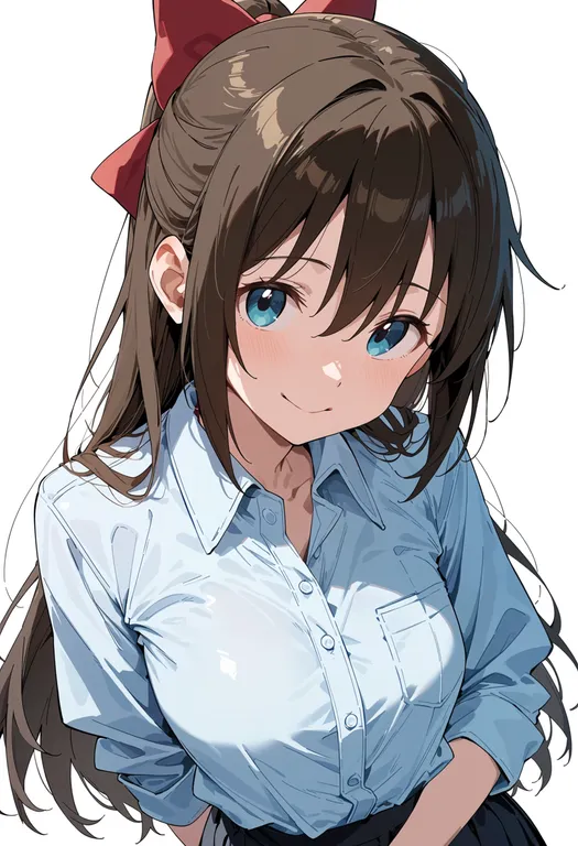 masterpiece, best quality, score_7, safe, osaka shizuku, solo, upper body, simple background — by k3scat, made with ComfyUI