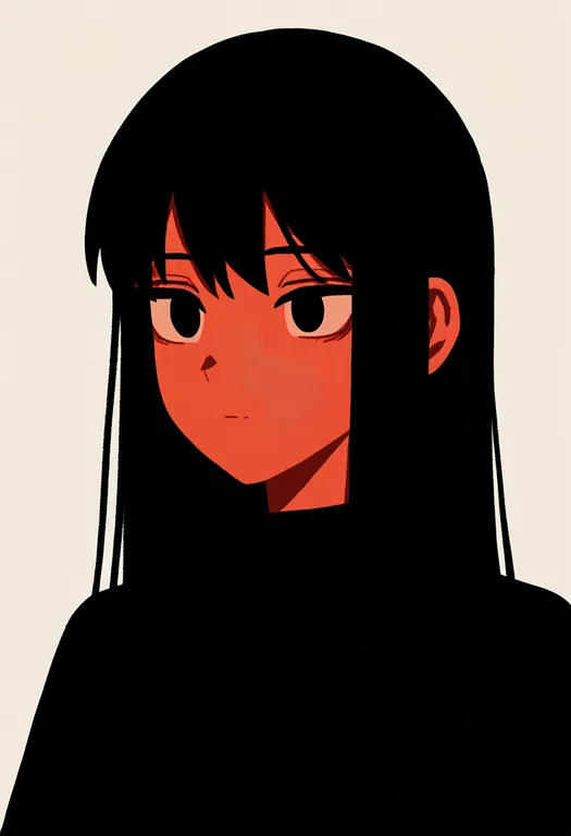masterpiece, best quality, newest, absurdres, highres, safe, the_two-thousand_yard_stare, solo, simple_background — by k3scat, made with ComfyUI