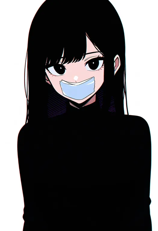 masterpiece, best quality, newest, absurdres, highres, safe, duct_tape, 1girl, solo, simple_background — by k3scat, made with ComfyUI