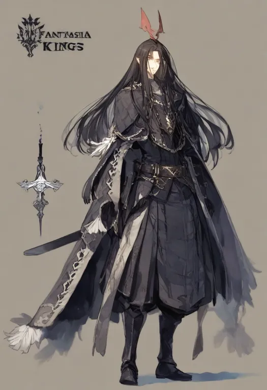 masterpiece, best quality, general, pixiv fantasia fallen kings, solo, simple background — by k3scat, made with ComfyUI