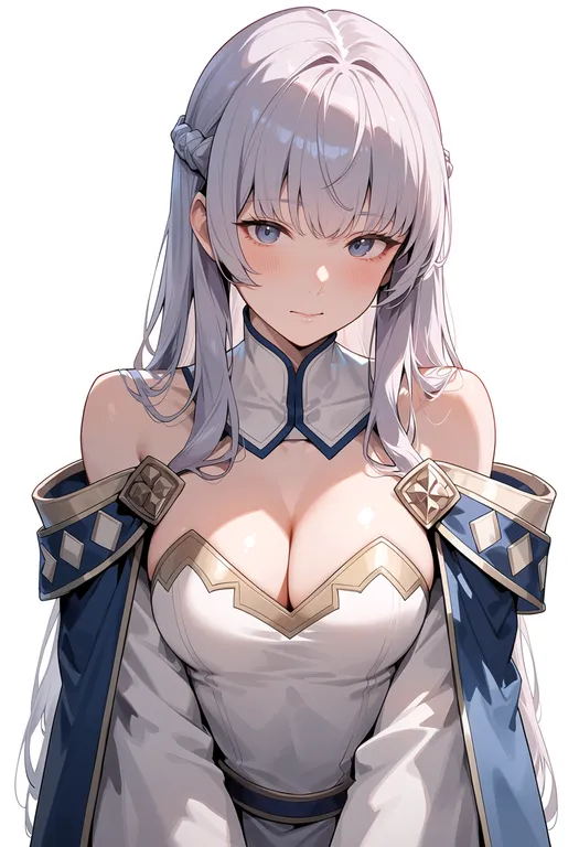 masterpiece, best quality, score_7, safe, julia (fire emblem), fire emblem, solo, upper body, simple background — by k3scat, made with ComfyUI