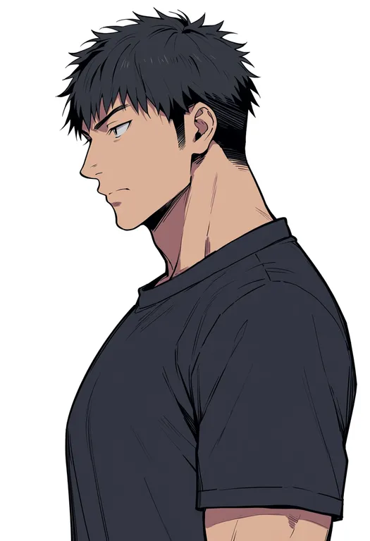 masterpiece, best quality, score_7, safe, takasu ryuuji, solo, upper body, simple background — by k3scat, made with ComfyUI