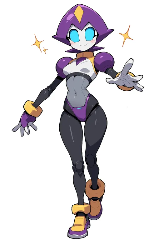 masterpiece, best quality, score_7, safe, robot ponkottsu, solo, simple background — by k3scat, made with ComfyUI