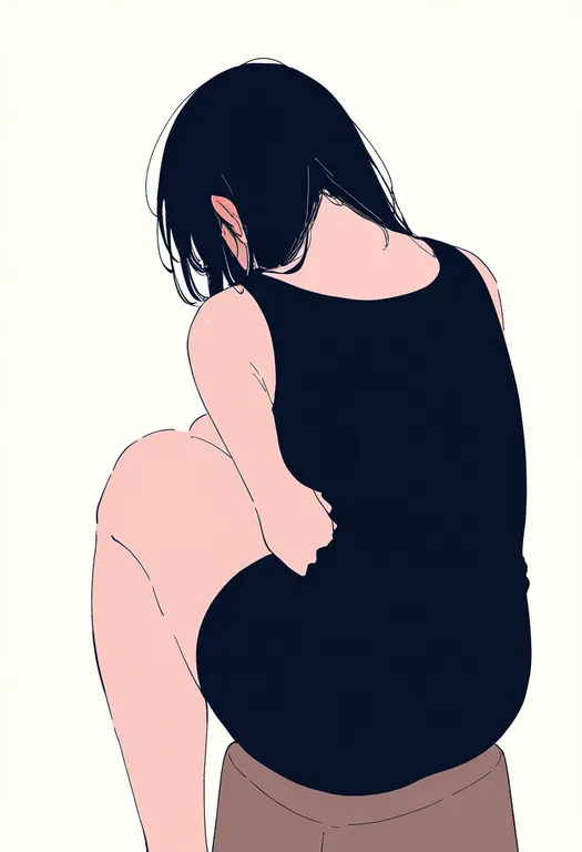 masterpiece, best quality, newest, absurdres, highres, safe, bath_stool, 1girl, solo, simple_background — by k3scat, made with ComfyUI