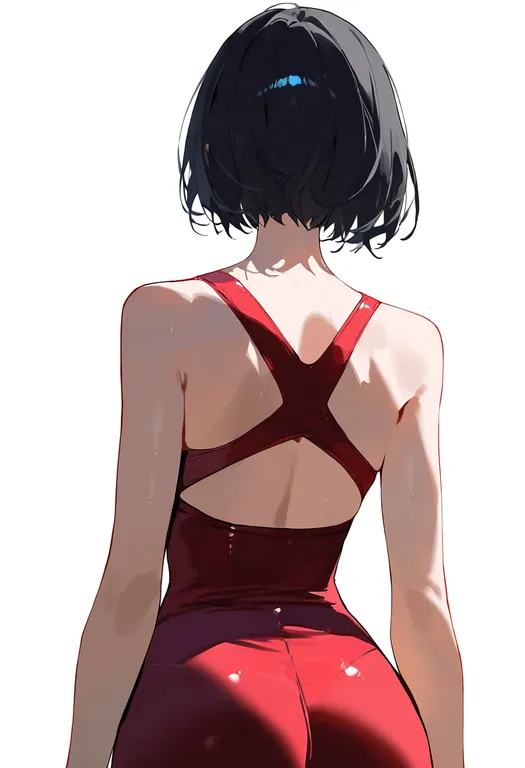 masterpiece, best quality, newest, absurdres, highres, safe, wrestling_outfit, 1girl, solo, simple_background — by k3scat, made with ComfyUI