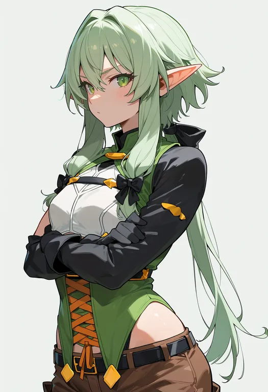masterpiece, best quality, score_7, safe, high elf archer (goblin slayer!), goblin slayer!, solo, upper body… — by k3scat, made with ComfyUI