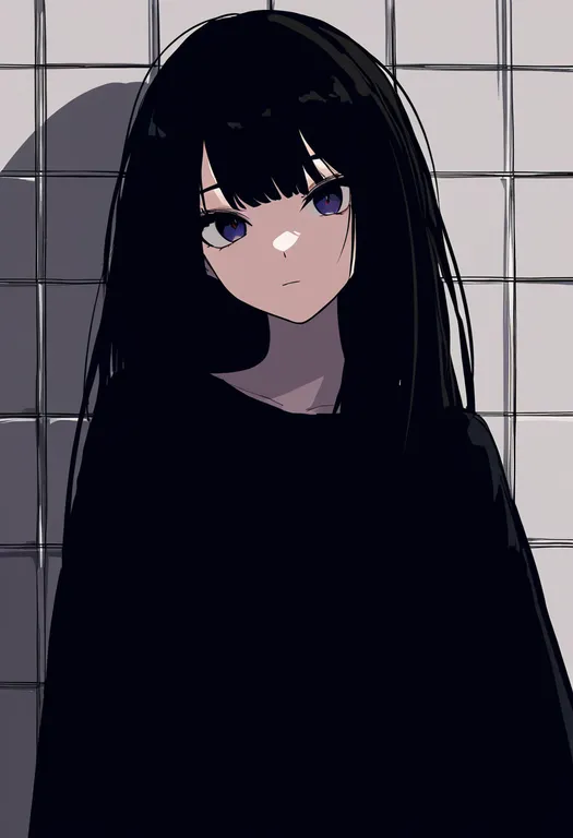 masterpiece, best quality, newest, absurdres, highres, safe, tile_wall, 1girl, solo, simple_background — by k3scat, made with ComfyUI