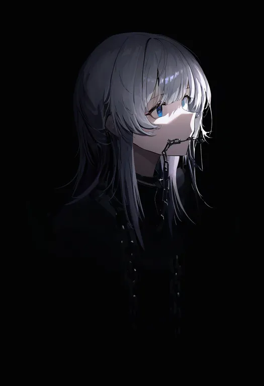 masterpiece, best quality, newest, absurdres, highres, safe, broken_chain, 1girl, solo, simple_background — by k3scat, made with ComfyUI