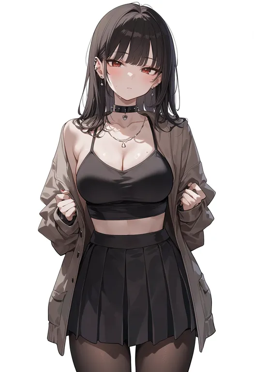 masterpiece, best quality, score_7, safe, artificial eye, 1girl, solo, simple background — by k3scat, made with ComfyUI