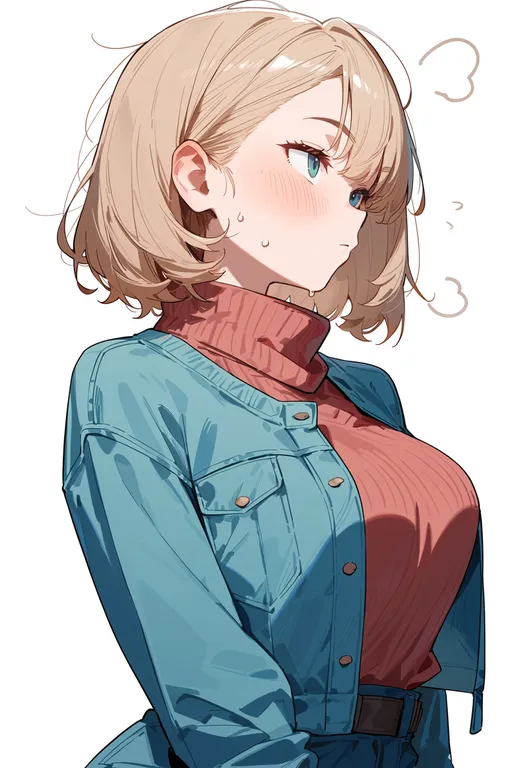 masterpiece, best quality, score_7, safe, cowlick, 1girl, solo, simple background — by k3scat, made with ComfyUI