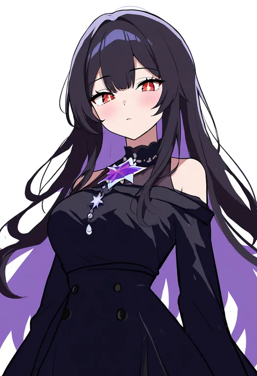 masterpiece, best quality, newest, absurdres, highres, safe, star_brooch, 1girl, solo, simple_background — by k3scat, made with ComfyUI