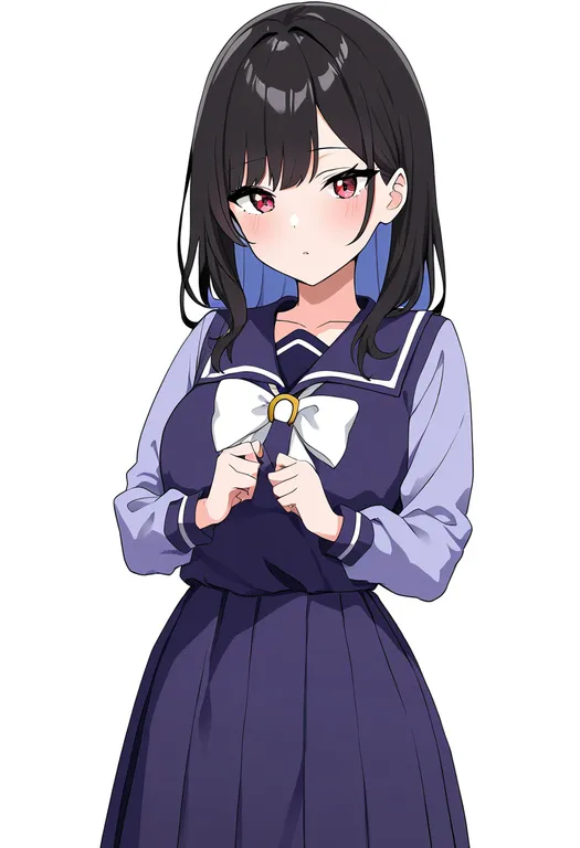 masterpiece, best quality, newest, absurdres, highres, safe, tracen_school_uniform, 1girl, solo, simple_background — by k3scat, made with ComfyUI