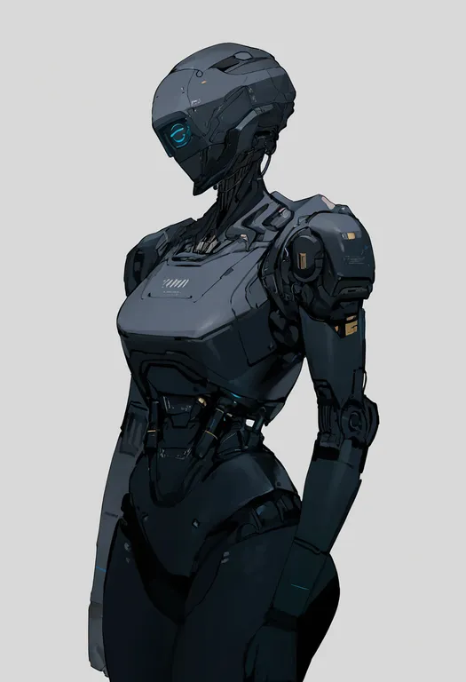 masterpiece, best quality, newest, absurdres, highres, safe, humanoid_robot, 1girl, solo, simple_background — by k3scat, made with ComfyUI