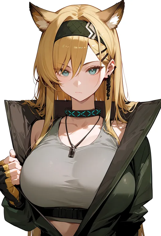 masterpiece, best quality, score_7, safe, horn (arknights), arknights, solo, upper body, simple background — by k3scat, made with ComfyUI