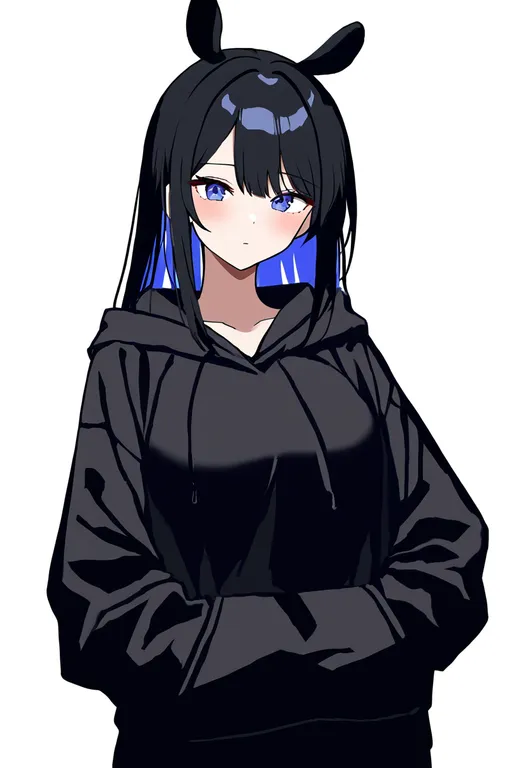masterpiece, best quality, newest, absurdres, highres, safe, tapir_ears, 1girl, solo, simple_background — by k3scat, made with ComfyUI