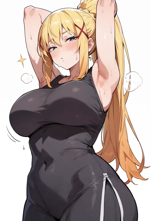 masterpiece, best quality, score_7, safe, wiz (konosuba), solo, upper body, simple background — by k3scat, made with ComfyUI