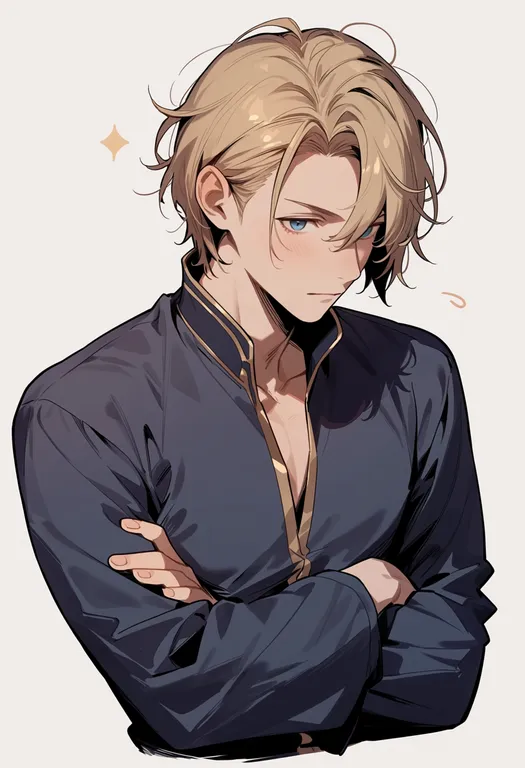 masterpiece, best quality, score_7, safe, male kiran (fire emblem), fire emblem, solo, upper body, simple background — by k3scat, made with ComfyUI